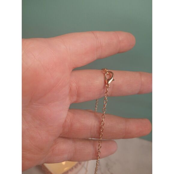 Minnie Park Icon Bow Necklace S925 Silver Rose Gold Plated Cubic Zirconia 19.68" - Picture 11 of 12